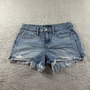 Aeropostale Micro Shorts Womens 6 Raw Ristress Festival 4" Inseam Booty Shorts